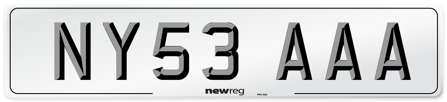 NY53 AAA Number Plate from New Reg
